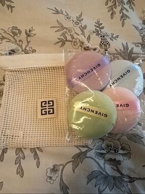 Givenchy Pastel Powder Puffs Set in Lavender, Mint, Pink & White